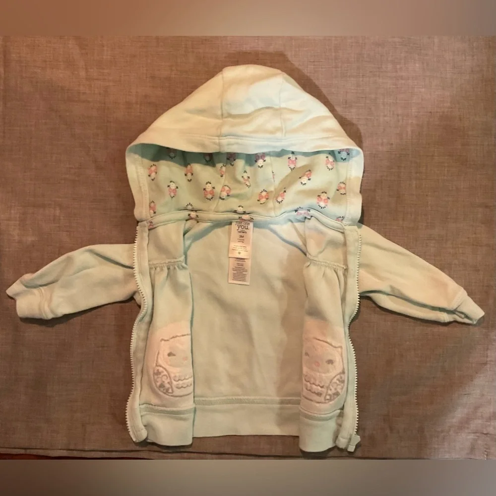 Carters zip up hoodie jacket